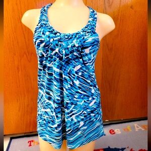 Outback Red Aqua Swirl Halter Top, Medium